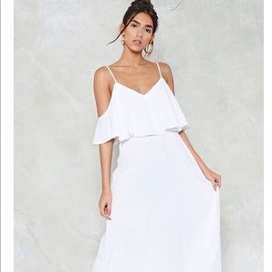 NASTY GAL COLD SHOULDER MAXI DRESS
